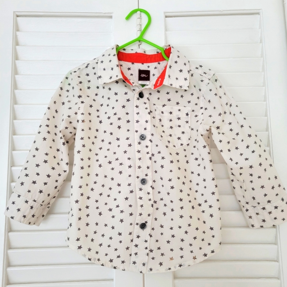 Tea Collection Toddler 18-24 Months Stars Button Down‎ Shirt